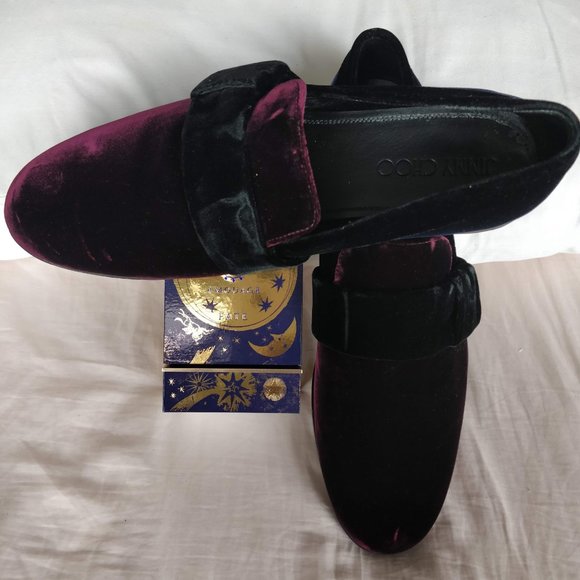 Jimmy Choo John velvet strap gradient loafer shoe main image 13
